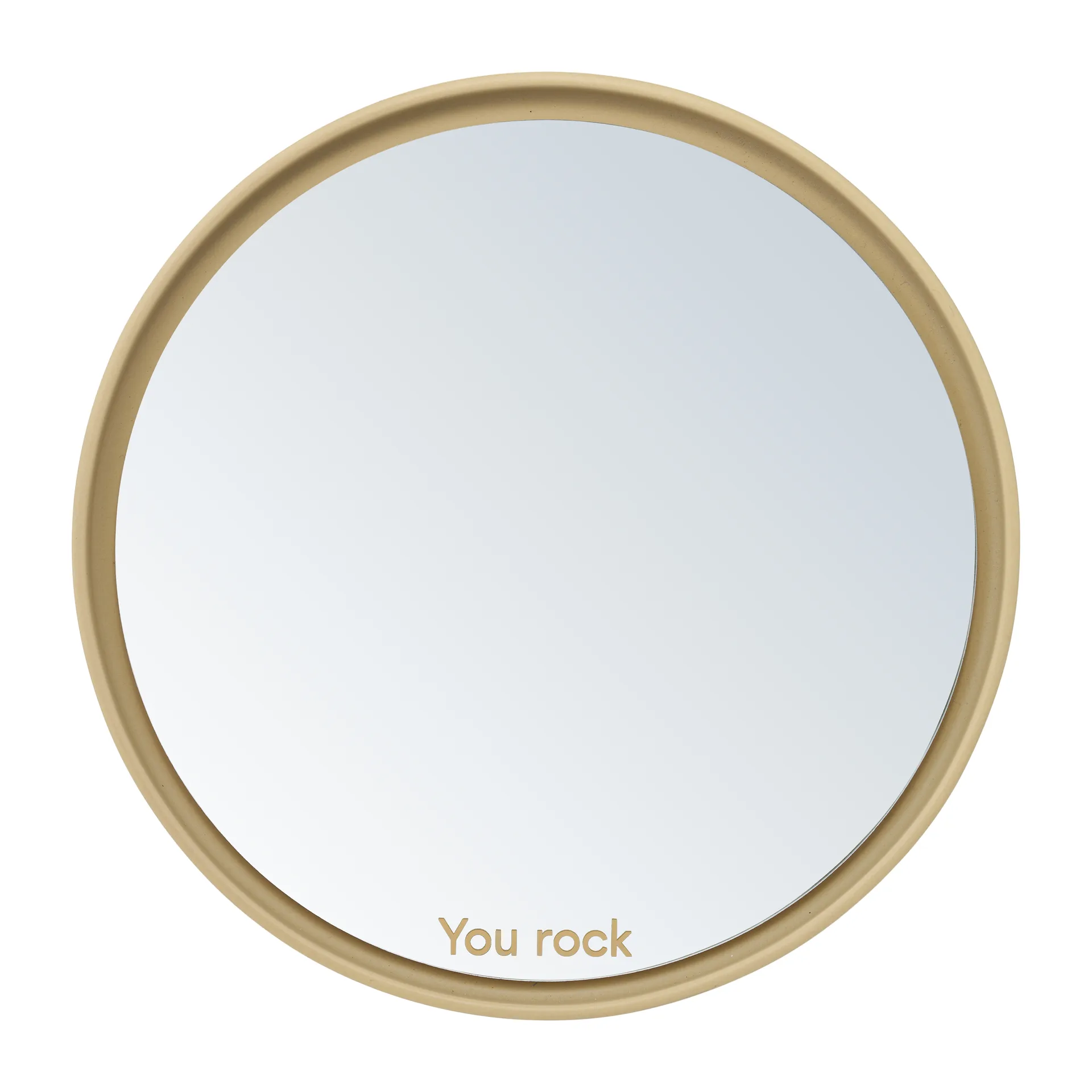 Mirror Mirror table mirror Ø21 cm, Beige Design Letters