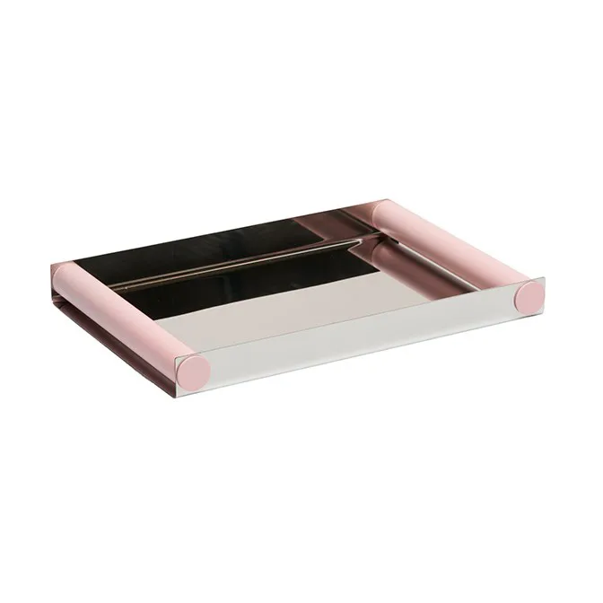 Ray tray disco tray 20.5x30 cm, Creole pink-stainless steel Design Letters