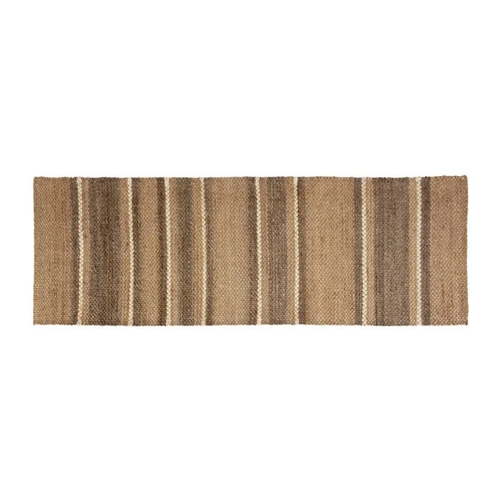 Fanny striped juterug - Natural. 80x250 cm - Dixie