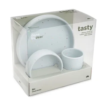 Confetti children's dinnerware set 3 pieces - Blue - Done by deer