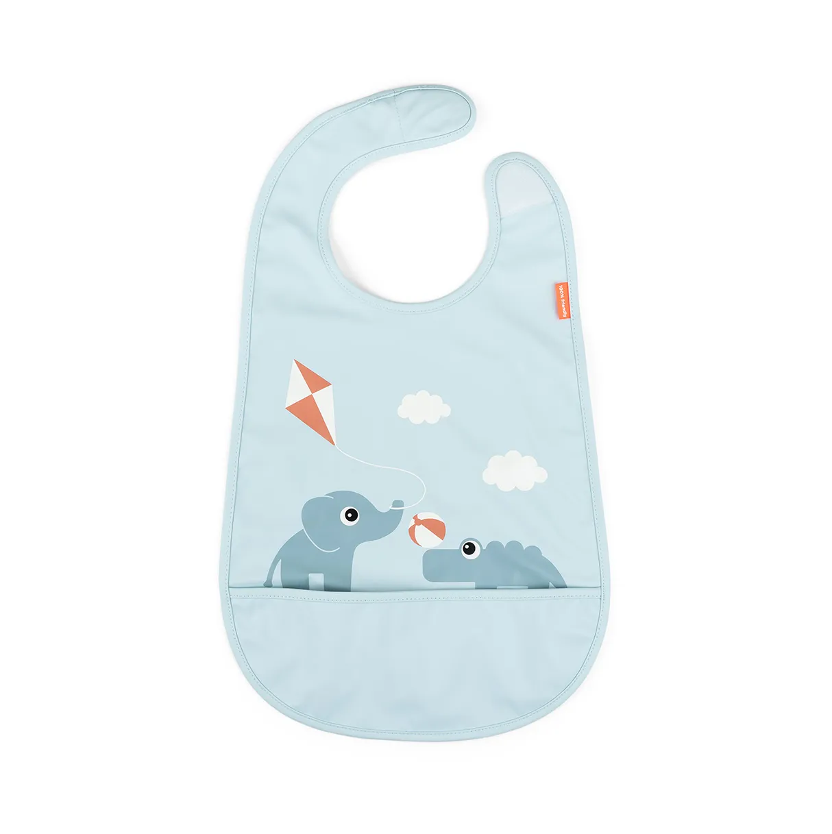 Playground bib with velcro, Blue Done by deer