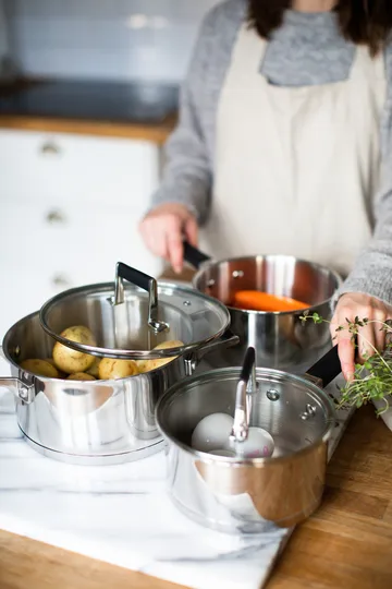 Kaci saucepan set 6 pieces - Stainless steel - Dorre