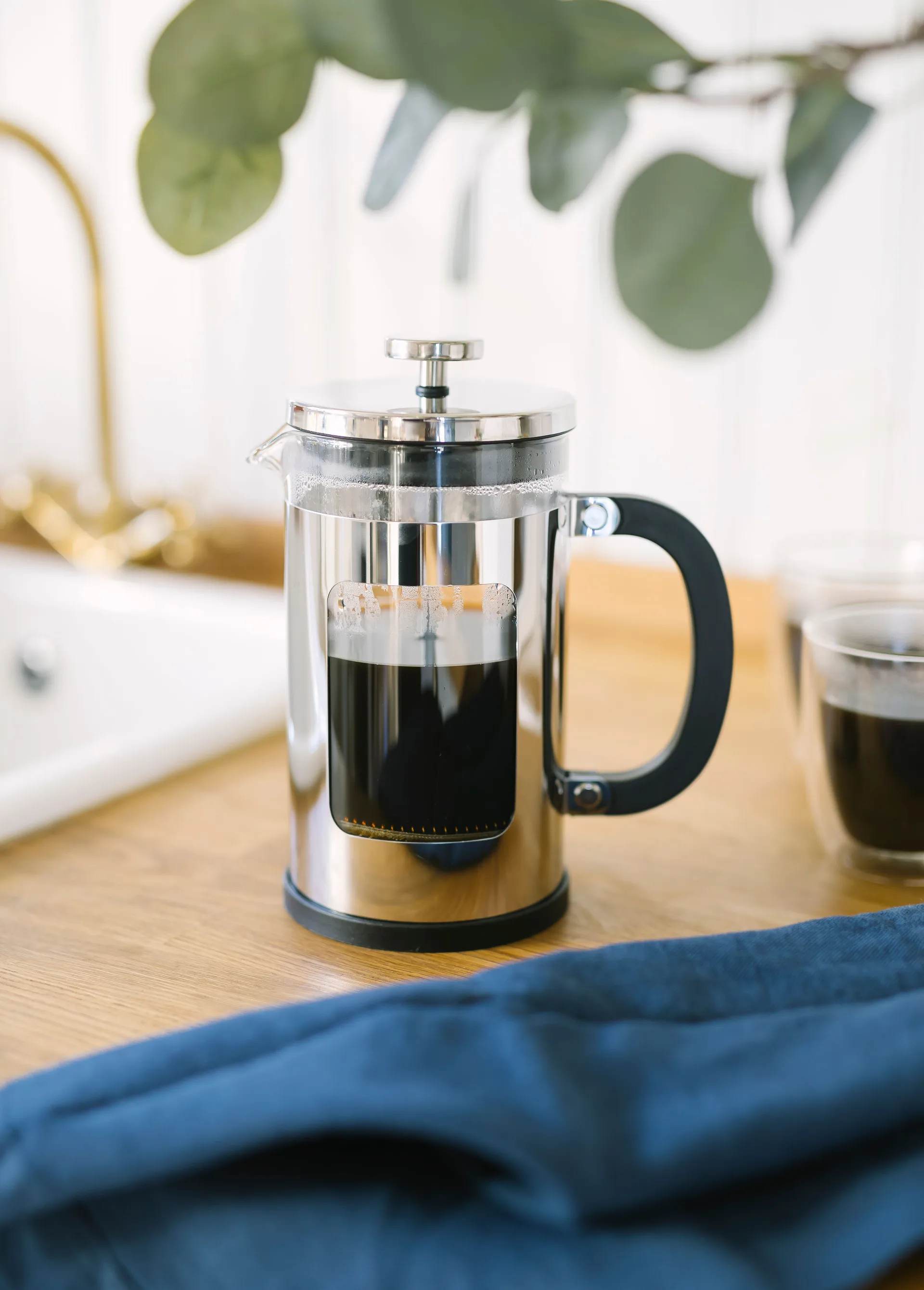Ki coffee press 1.2 L, Glass-stainless steel Dorre