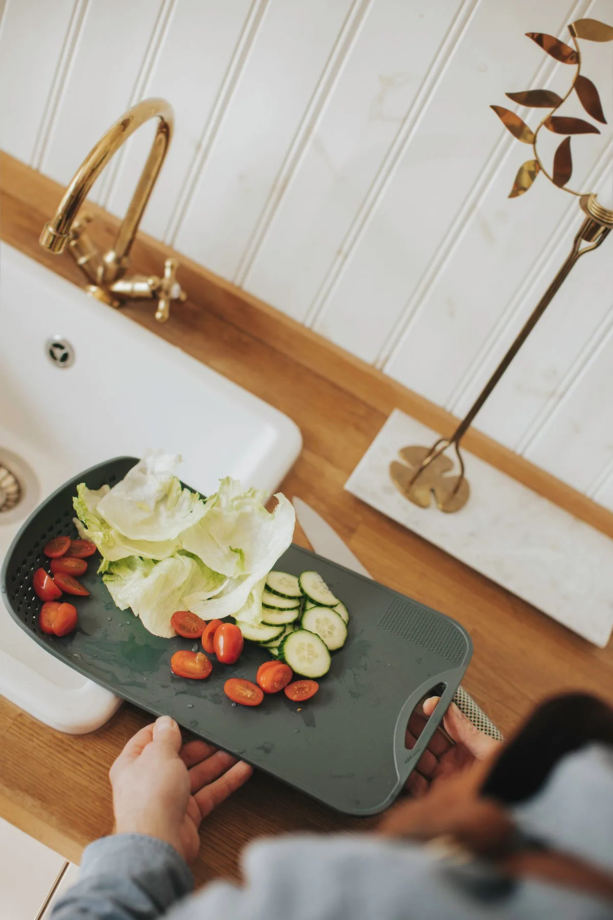 Suvi cutting board 24.4x38.5 cm, Grey Dorre