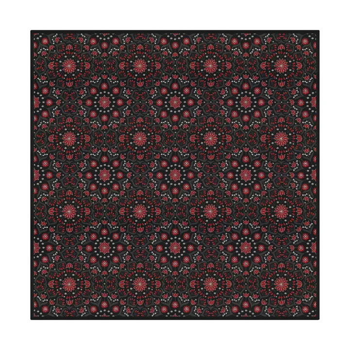 Bettys jul tablecloth 145x145 cm - Red-black - Ekelund Linneväveri