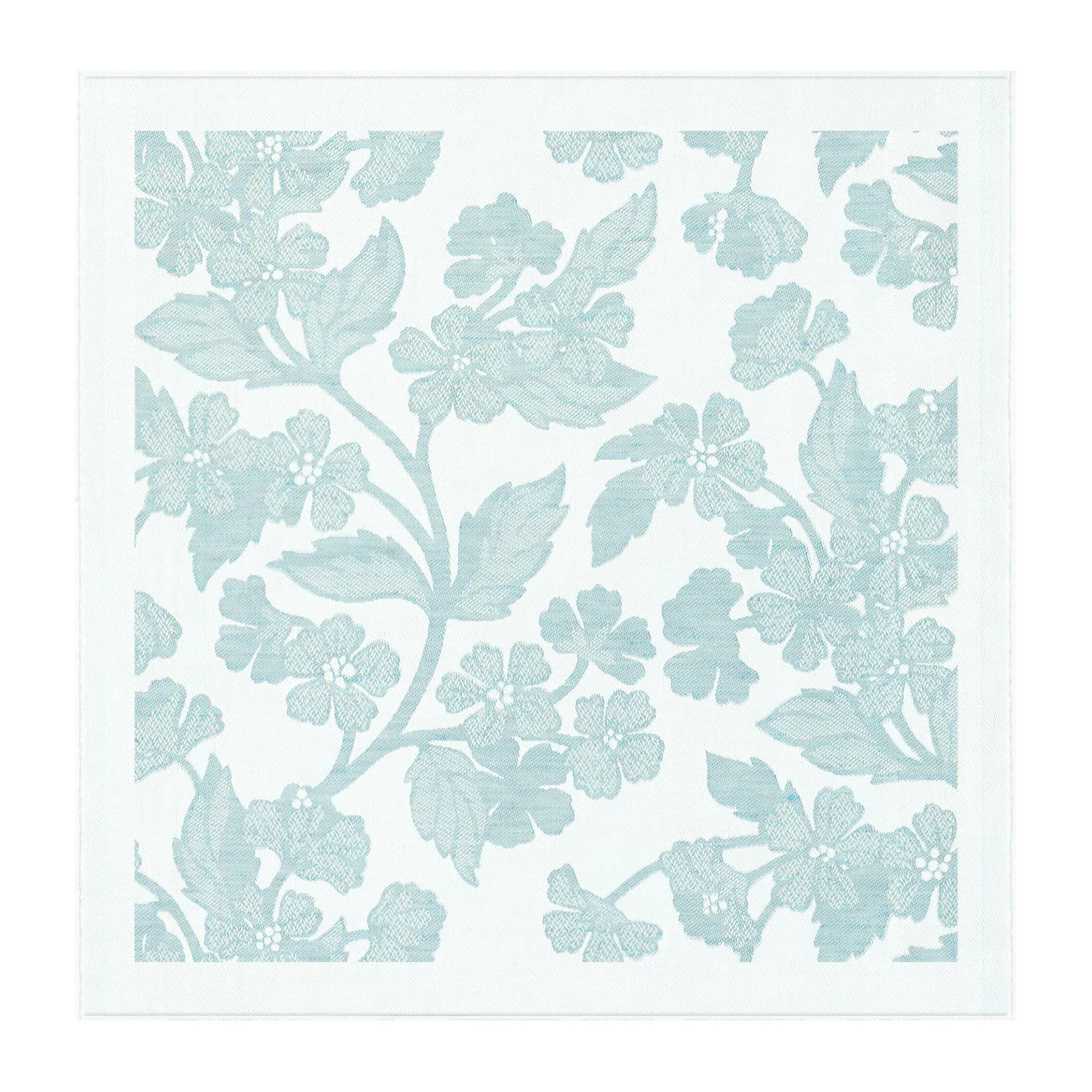 Blomranka napkin 35x35 cm, Light green Ekelund Linneväveri
