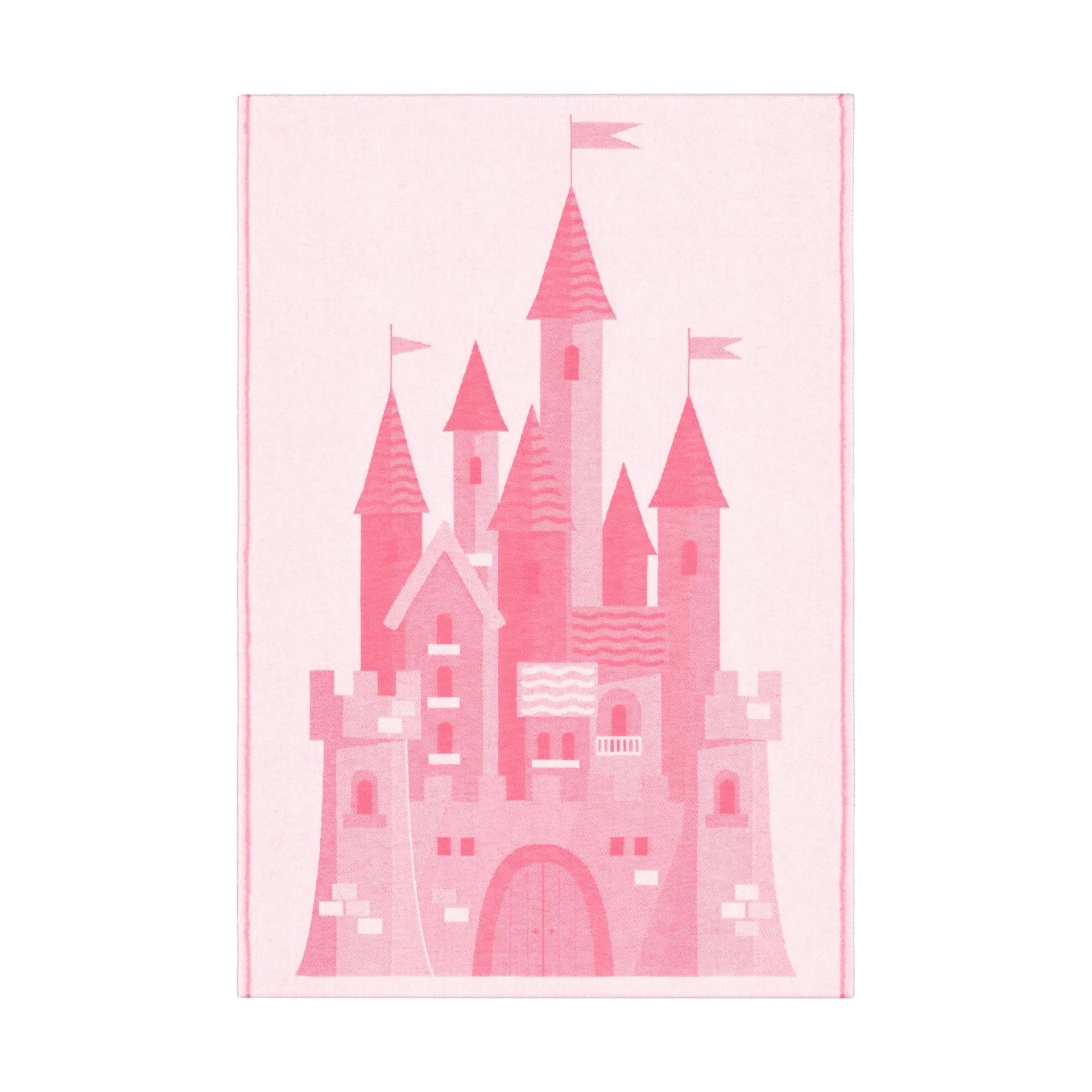 Castle baby blanket 72x105 cm, Pink Ekelund Linneväveri