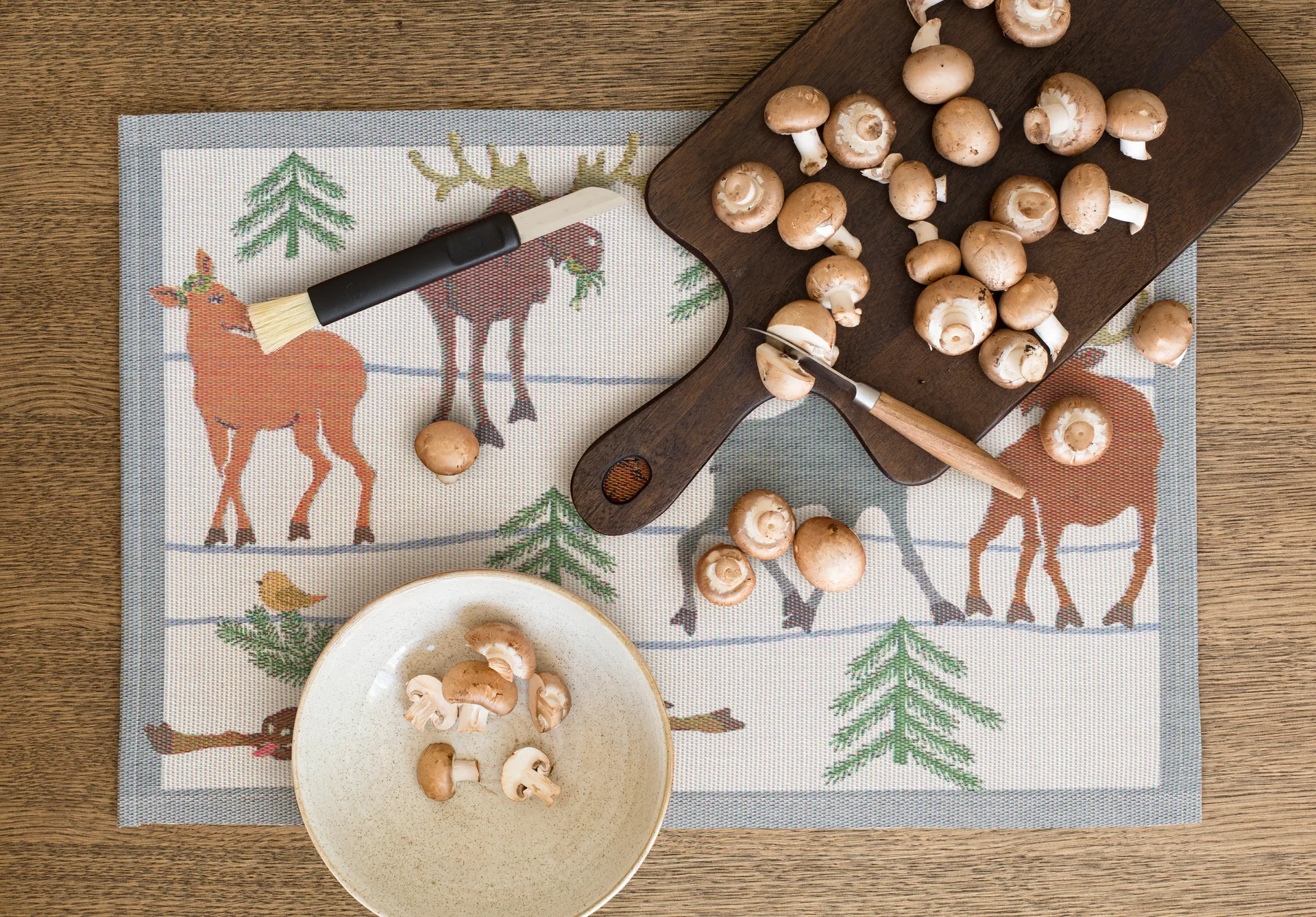 Clumsy moose placemat, 35x48 cm Ekelund Linneväveri