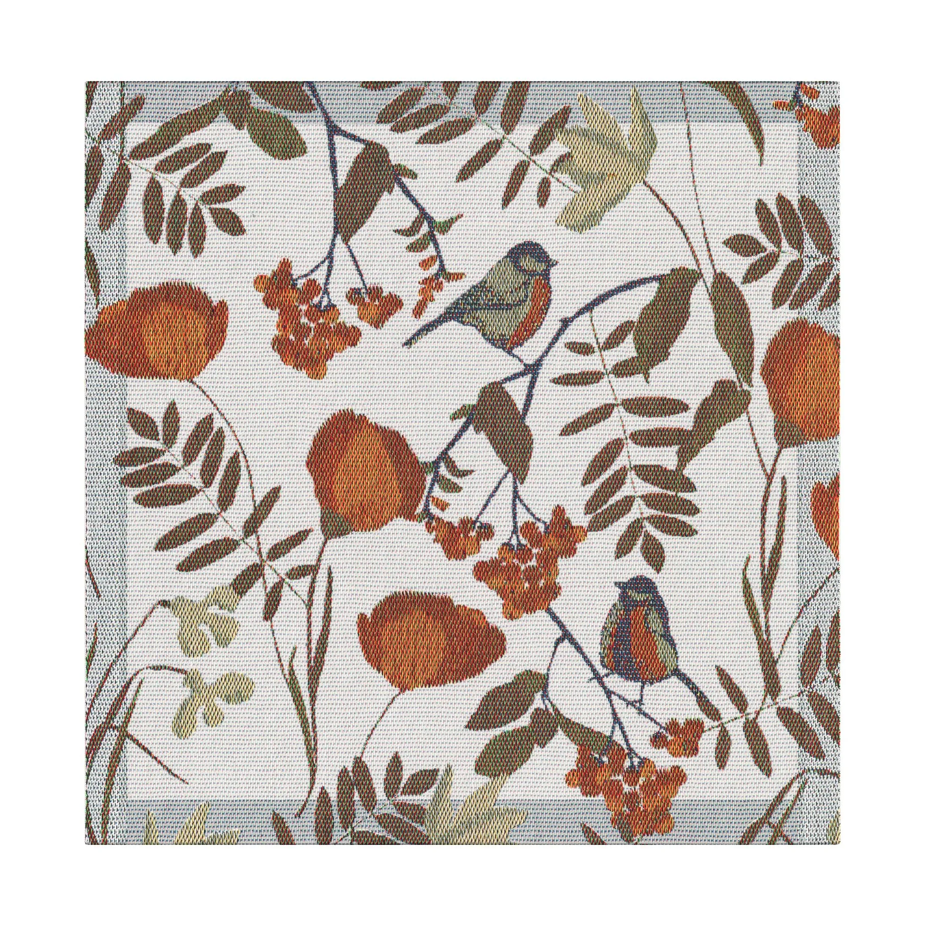 Fåglabäck napkin 35x35 cm, Brown-orange Ekelund Linneväveri
