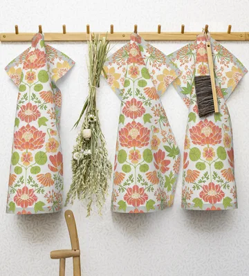Krasse kitchen towel 35x50 cm - Orange - Ekelund Linneväveri