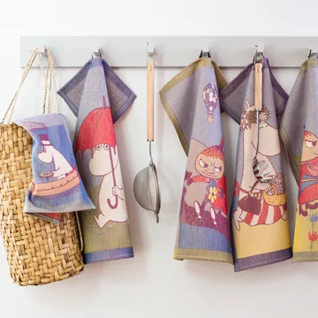 Mumin kitchen towel 35x50 cm - rain - Ekelund Linneväveri