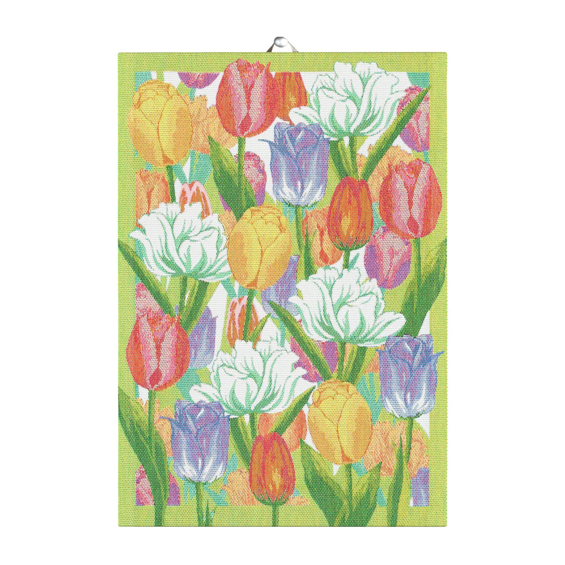 Vårtulpaner kitchen towel, 35x50 cm Ekelund Linneväveri