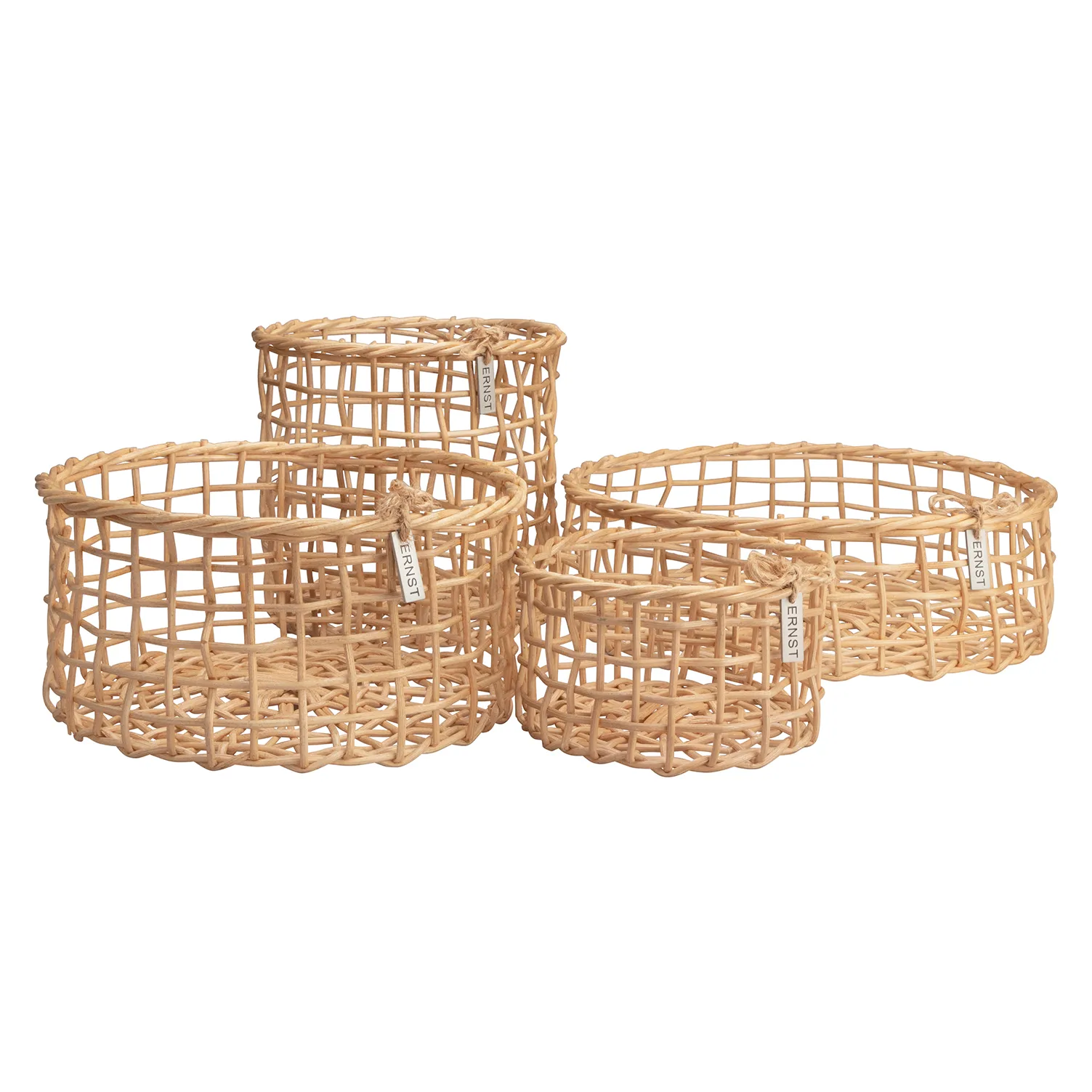 Ernst basket bamboo 4-pack, nature ERNST