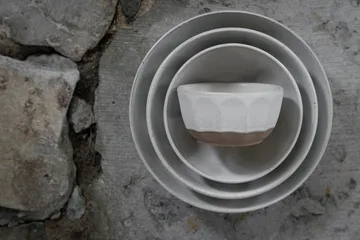 Ernst bowl stoneware - White-nature, Ø24 cm - ERNST