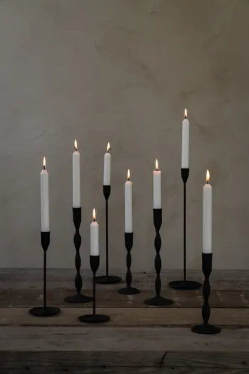 Ernst candle holder black metal - 18 cm - ERNST