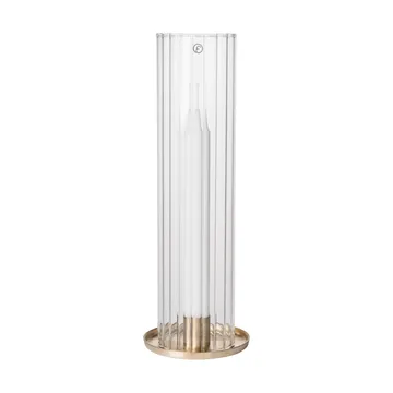 Ernst candle holder for taper candles - Brass-glass, Ø9x27.5 cm - ERNST