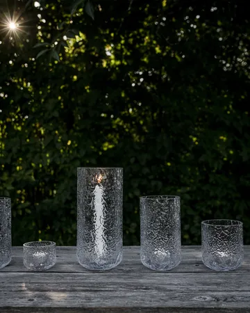 Ernst candle holder for taper candles patterned - Ø11x25 cm - ERNST