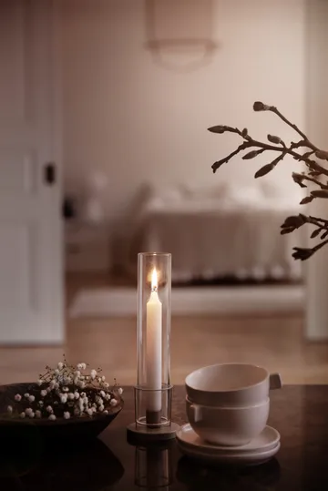 Ernst candle sticks smal glass cylinder - Beige - ERNST