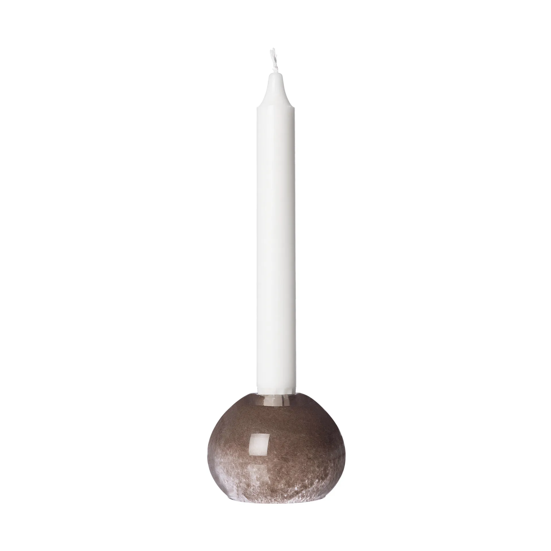 Ernst candlestick glass Ø9 cm, Brown ERNST