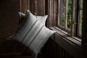 Ernst cushion cover half-linen 50x50 cm - Multi-light blue - ERNST