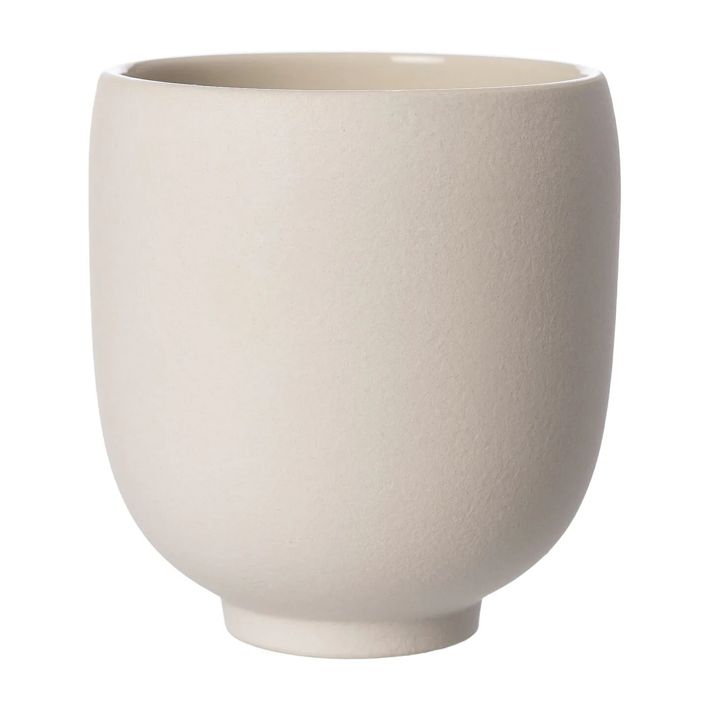 Ernst flower pot on foot natural white, H15 cm Ø14 cm ERNST