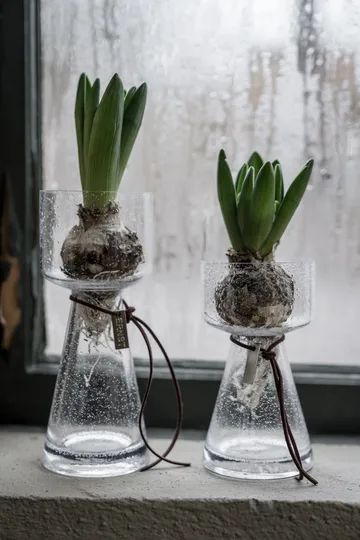 Ernst onion vase bubbly glass - 15 cm - ERNST