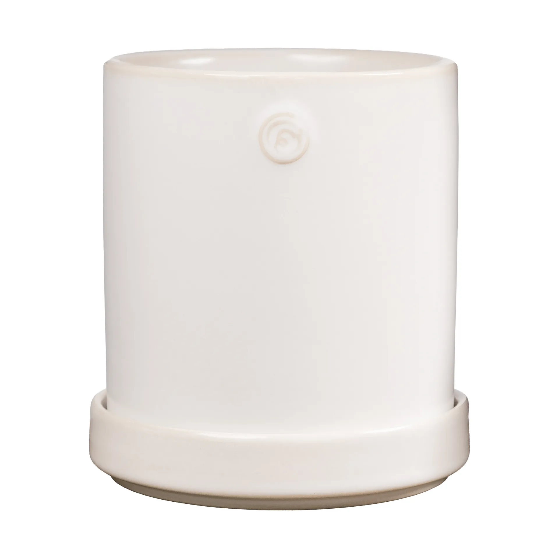 Ernst pot with saucer, White, Ø13x13 cm ERNST