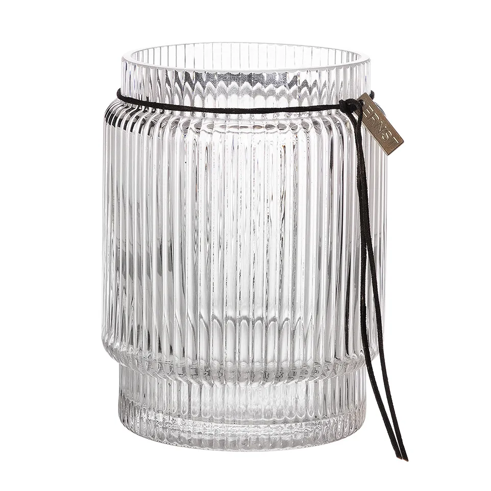 Ernst ruffled glass vase clear, Ø8 cm ERNST