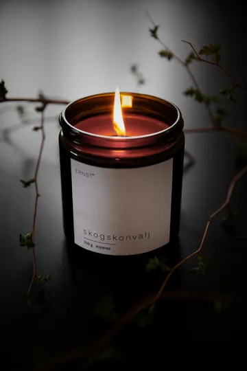 Ernst scented candle in glass with lid Ø7.2 cm - Forest lily - ERNST