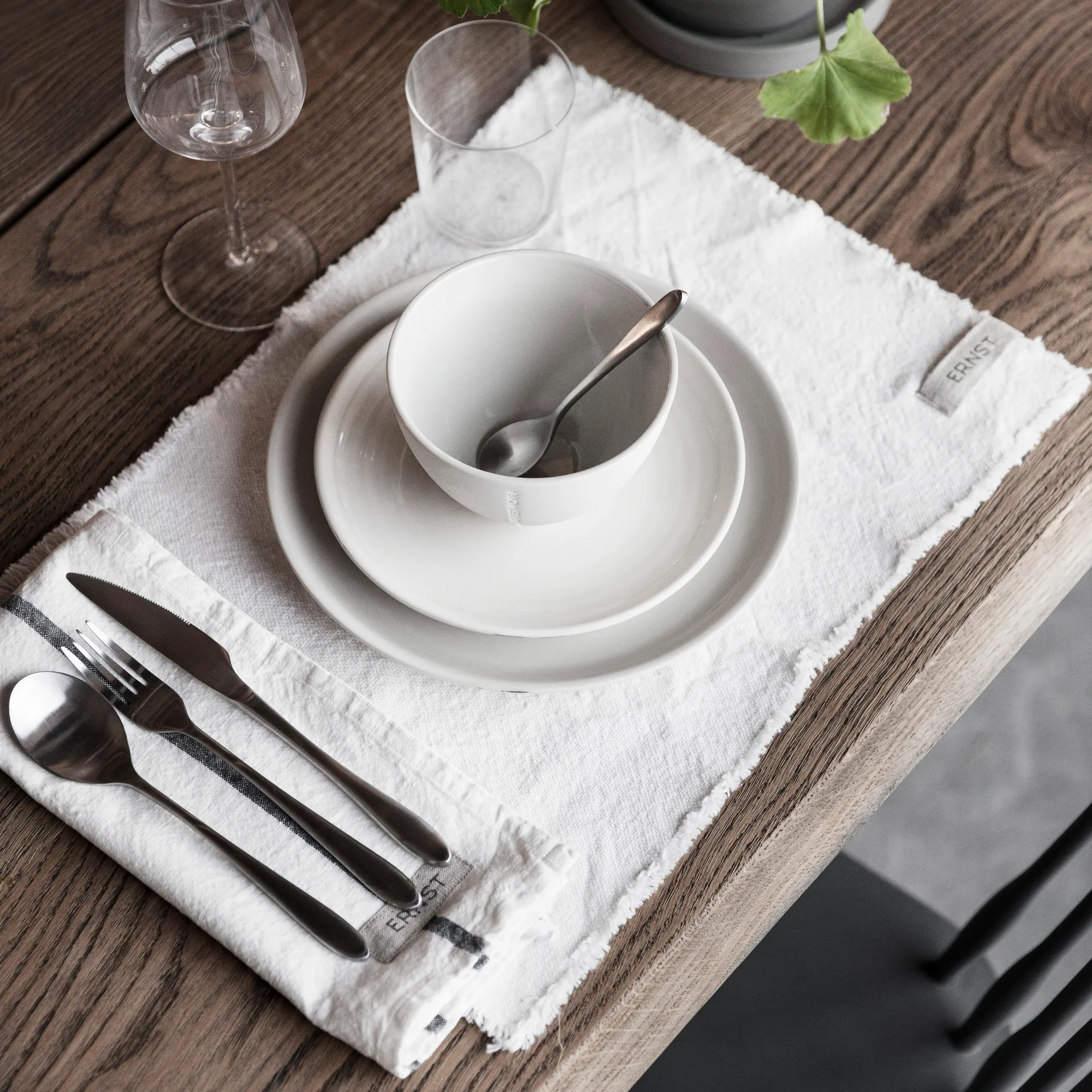 Ernst small plate stoneware 21 cm, white ERNST