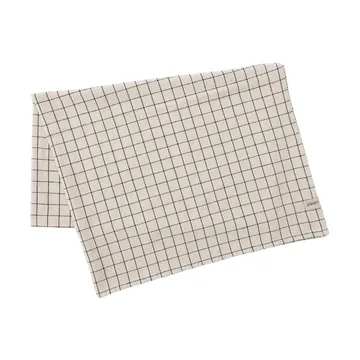 Ernst tablecloth checkered 145x300 cm - Nature-black - ERNST