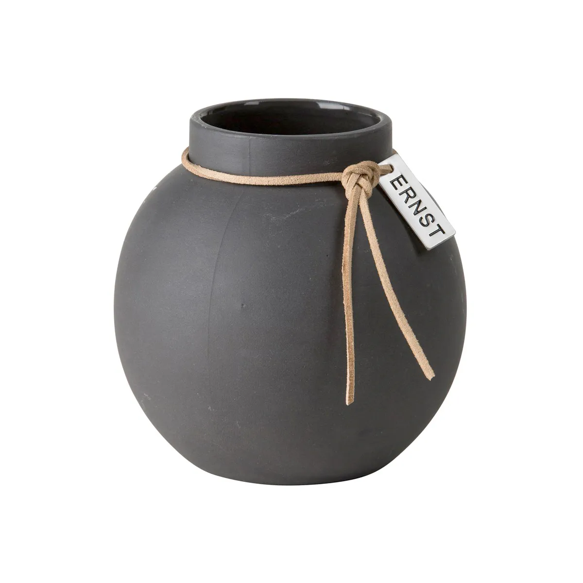 Ernst vase stoneware dark grey, 10 cm ERNST