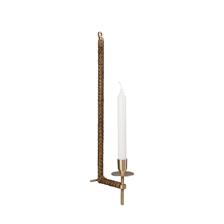Ernst wall candle holder woven - Brass, 47 cm - ERNST