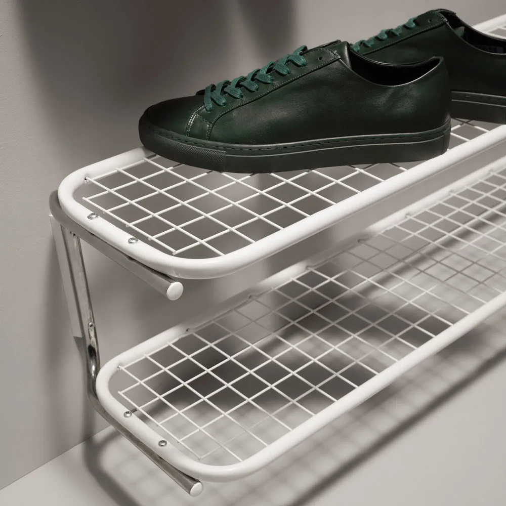 Classic 650 shoe shelf, Black/black, 2 levels, 40 cm Essem Design