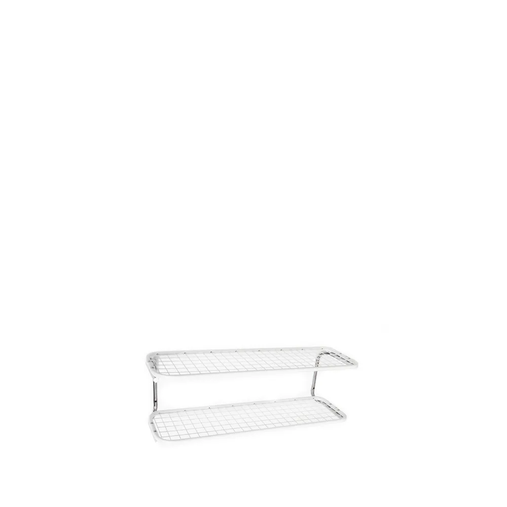 Classic 650 shoe shelf, White/chrome, 2 levels, 60 cm Essem Design