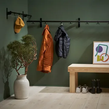 Nostalgi Hook rack - Aluminium, white stand - Essem Design