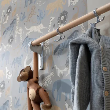 Nostalgi Hook rack - Aluminium, white stand - Essem Design