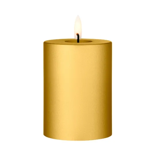 ester & erik pillar candle LED - 90 Gold Metallic, 10 cm - ester & erik