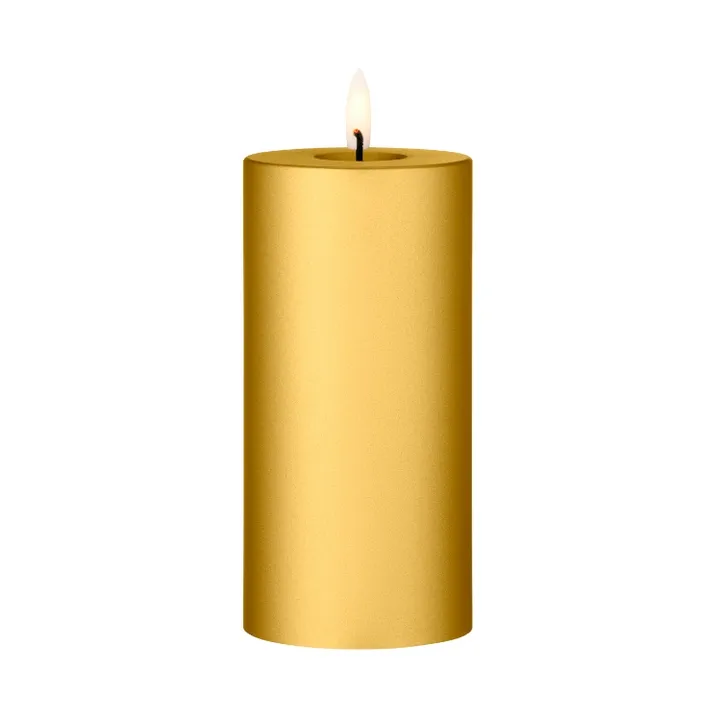 ester & erik pillar candle LED - 90 Gold Metallic, 15 cm - ester & erik