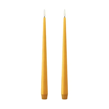 ester & erik taper candle LED 2-pack - 85 Mango , 30 cm - ester & erik