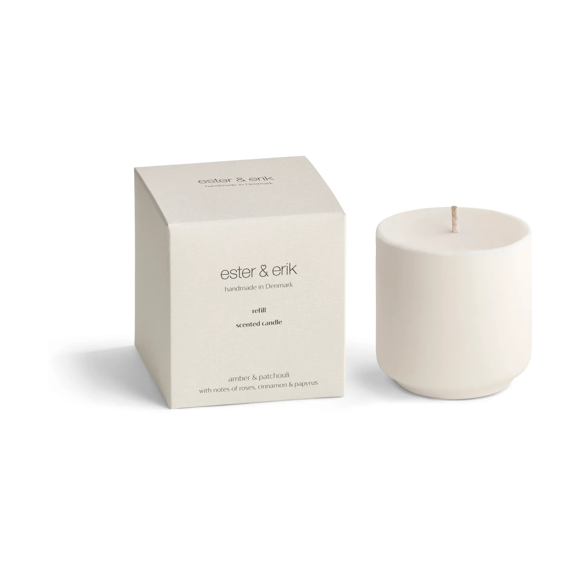 Refill ester & erik scented candles, Amber & patchouli ester & erik