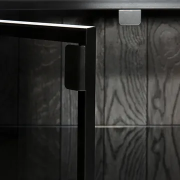 Anders High display cabinet - Black 2 glass doors-Metal - Ethnicraft
