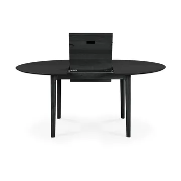 Beech dining table oval 129/179x100x76 cm - Black stained oak - Ethnicraft