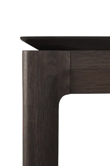 Beech extendable dining table - Black lacquered oak, 100x200/300 cm - Ethnicraft