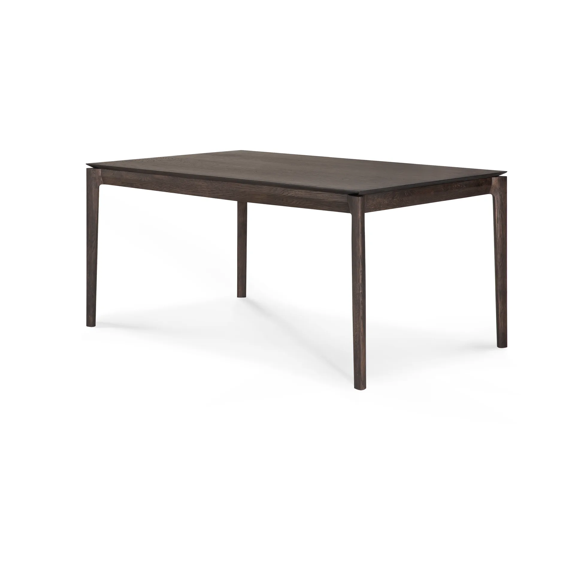 Beech extendable dining table, Brown lacquered oak, 90x160/240 cm Ethnicraft