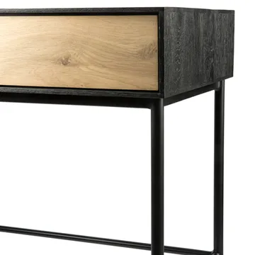 Blackbird desk - Black oak 2 drawers-Black base - Ethnicraft