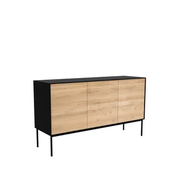 Blackbird sideboard - Black oak 3 doors - Ethnicraft