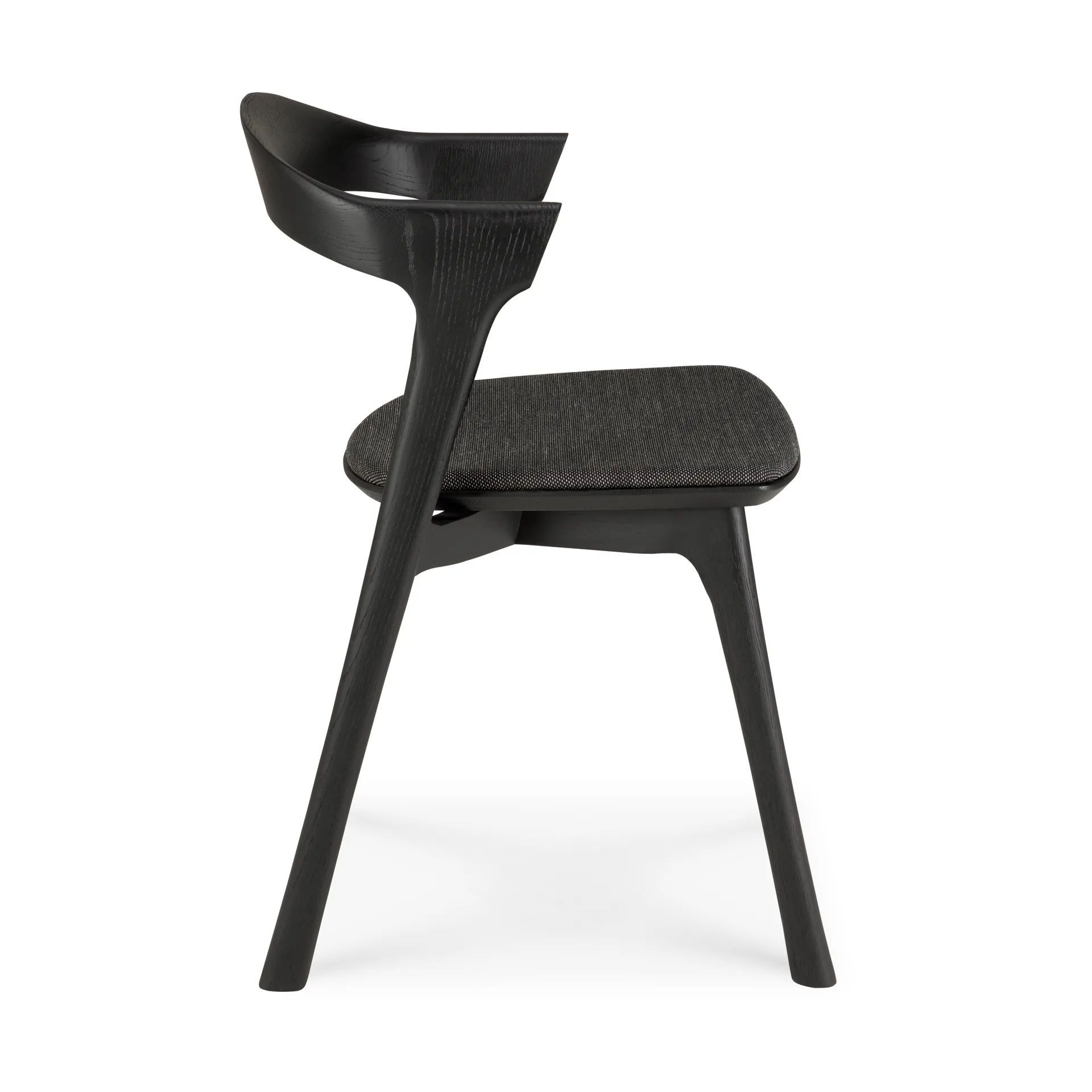 Bok Chair, Brown oak-fabric soft black Ethnicraft
