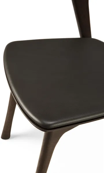 Bok chair with leather seat - Brown-stained oak-brown leather - Ethnicraft