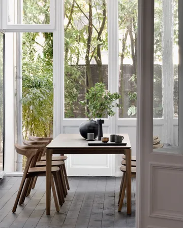 Bok dining table 240x100 cm - Lacquered teak brown - Ethnicraft